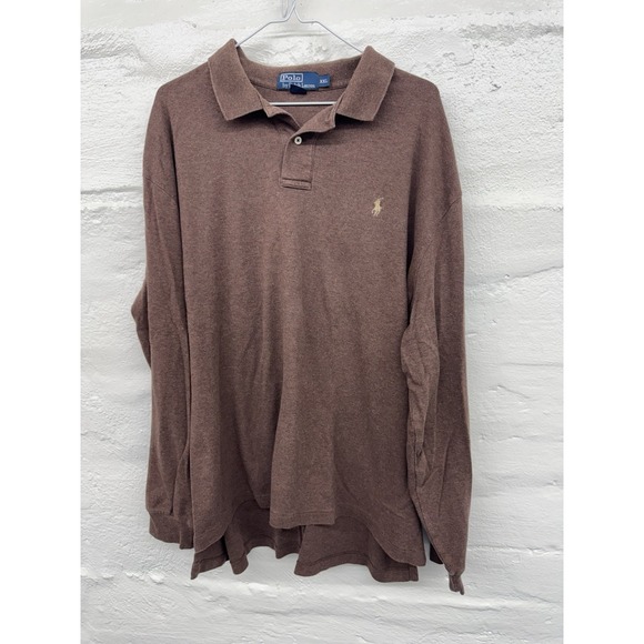 Ralph Lauren Other - Polo Ralph Lauren Long Sleeve Polo Shirt-100% Pima Cotton-Brown -Men's XXL Soft